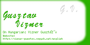 gusztav vizner business card